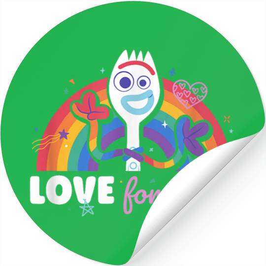 Disneyss Pixars Toy Story 4 Pride Rainbow Forky Love For All Stickers