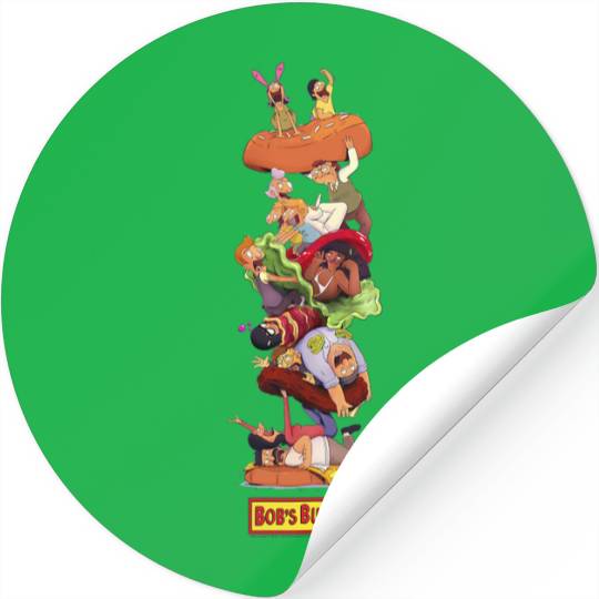 Bob's Burgers Group Shot Burger Stack Stickers