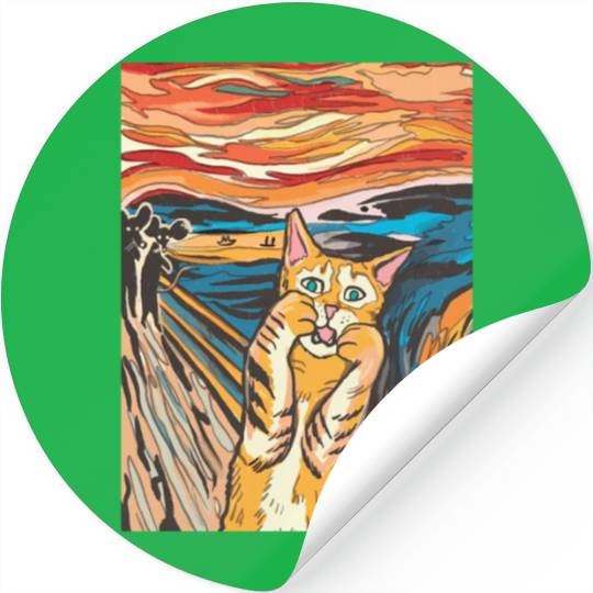 The scream of the cat Stickers