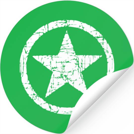 Vintage Army Star Stickers