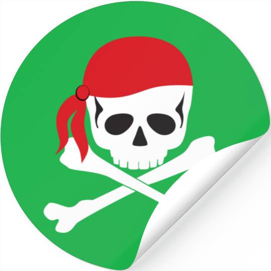 White Skull & Crossbones Stickers