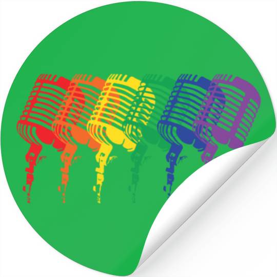 Multi-colored Mics Stickers