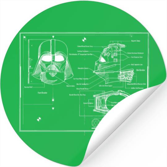 darth vader star wars blueprint Stickers