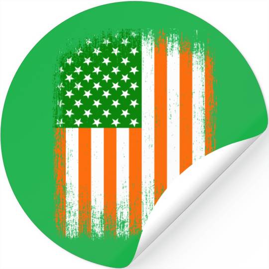 Irish American Flag Stickers