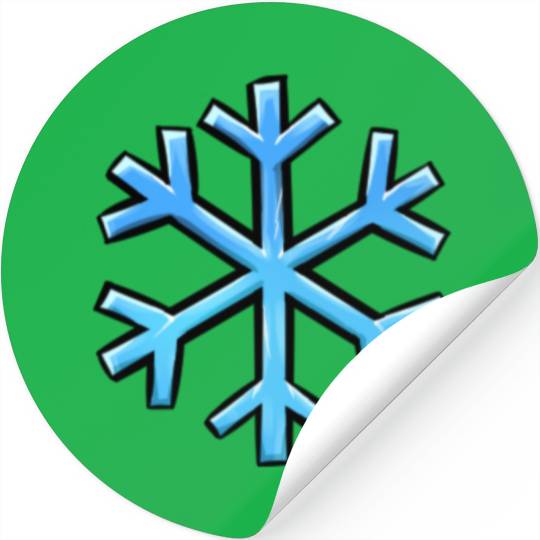 Frosted Snowflake Stickers