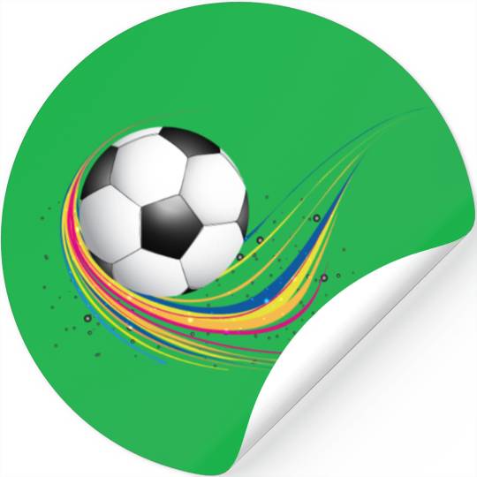 Abstract football green colorful wave Stickers