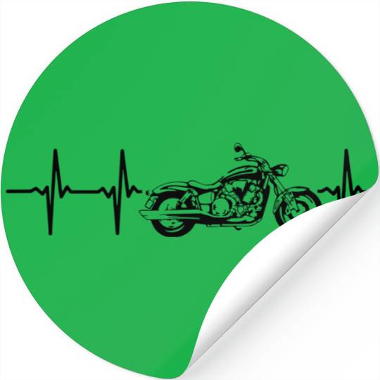 MY HEART BEATS FOR MY MOTORCYCLE Stickers