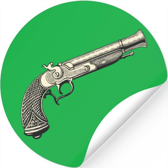 Retro pirates gun design Stickers