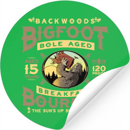 Backwoods Bigfoot Bole-Aged Breakfast Bourbon Stickers