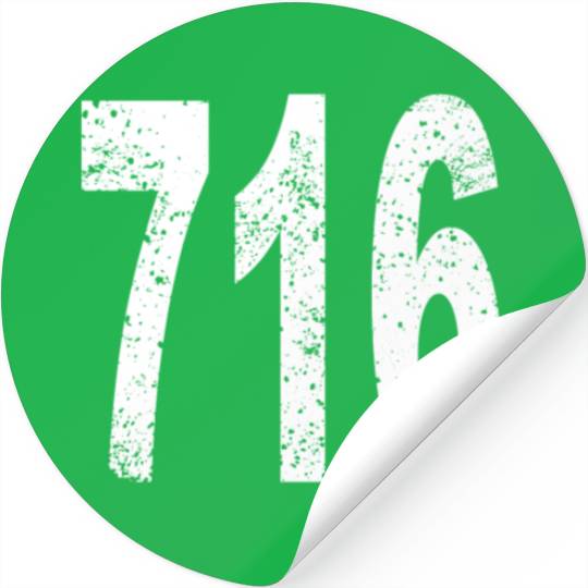 Vintage Buffalo Area Code 716 Stickers