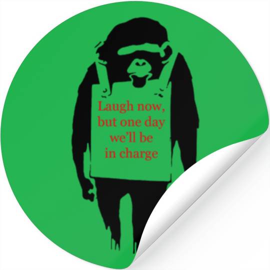 Laugh Now Monkey Sandwich Stickers
