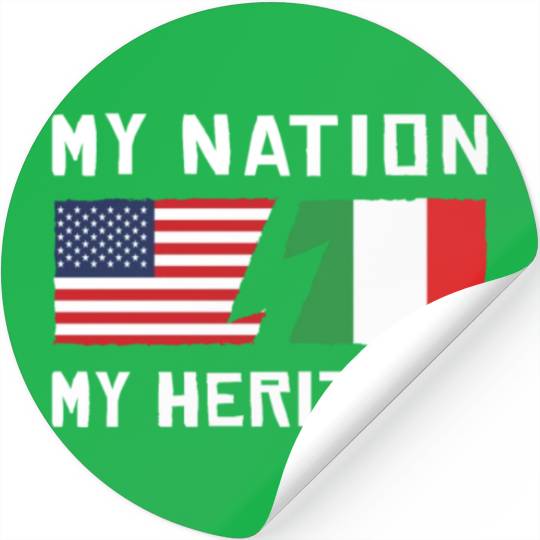 My Nation US - My Heritage Italian Stickers
