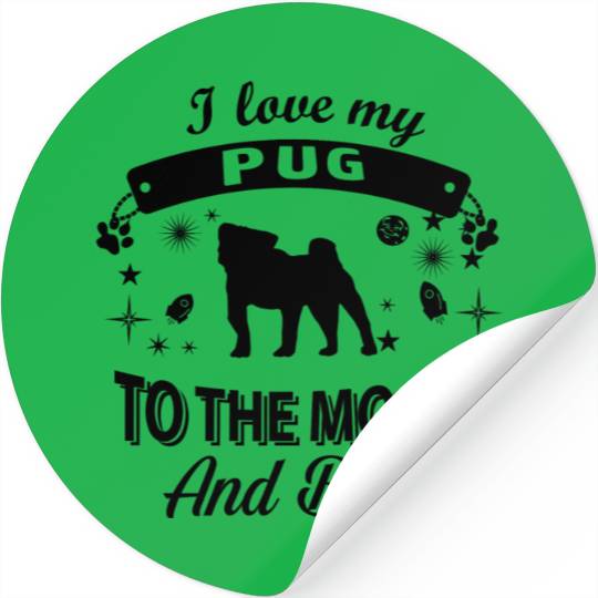 Love my Pug Stickers