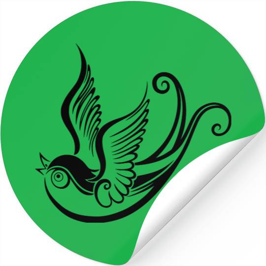 Tattoo swallow, spring time. Stickers