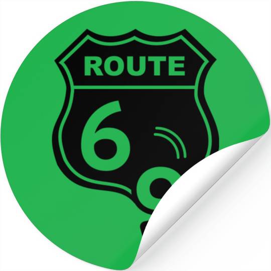 Route 66 Hell Highway 69 Stickers