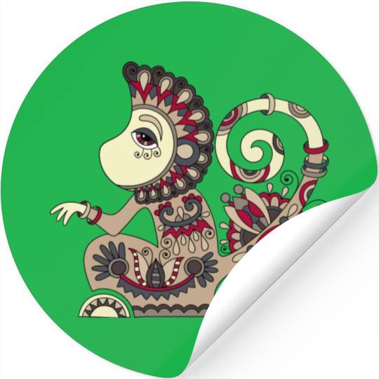 Aztec Monkey Stickers