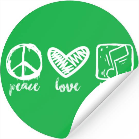 Peace Love Music Stickers