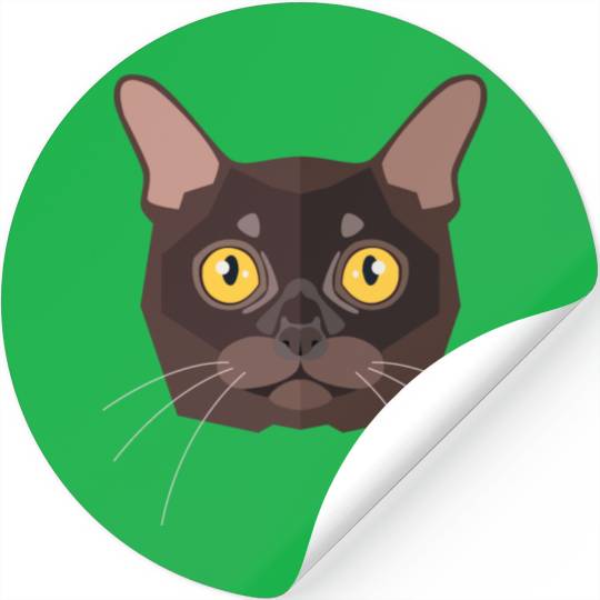 brown cat Stickers