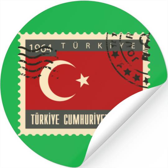 turkey post stamp Stickers