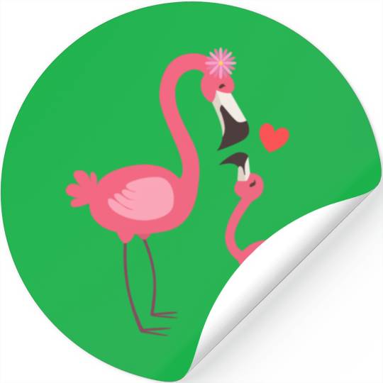 flamingo family Stickers