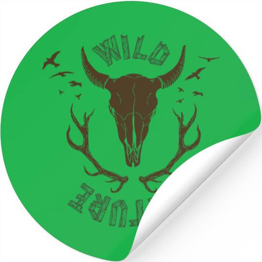 buffalo skull Stickers