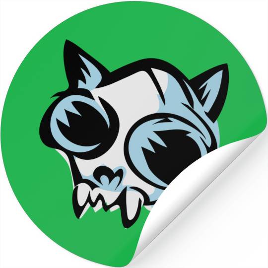 cat skull Stickers