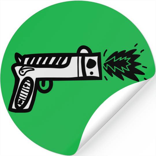 comic gun Stickers