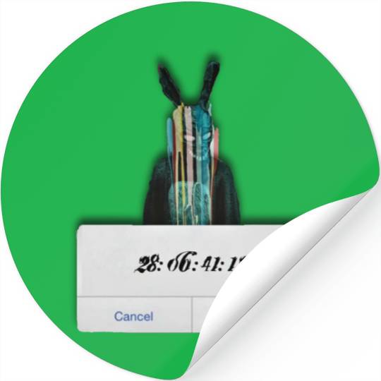 DONNIE DARKO COUNT DOWN TIME ALERT WITH BUNNY MAN Stickers