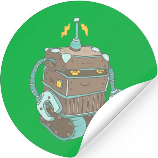 48 robot 53 png vectorstock 4842445 Stickers
