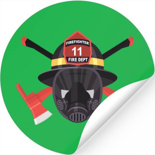 firefighter helmet Stickers