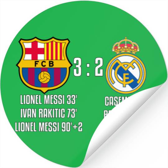 FC Barcelona 3 - 2 Real Madrid Stickers