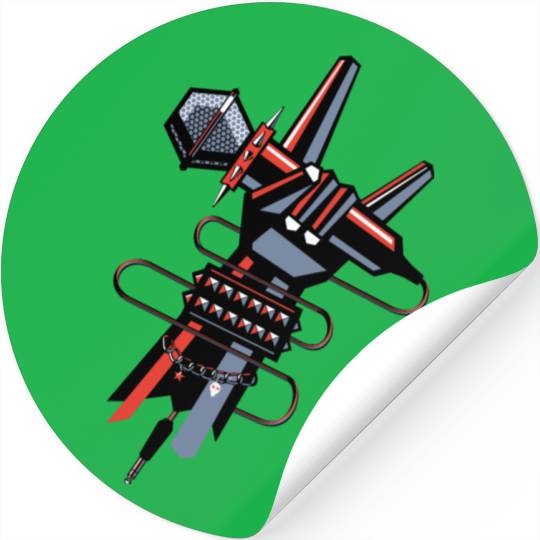 hard rock horns robot Stickers