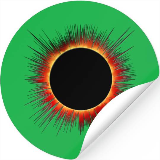 Solar Eclipse Flare Burst Cartoon Stickers