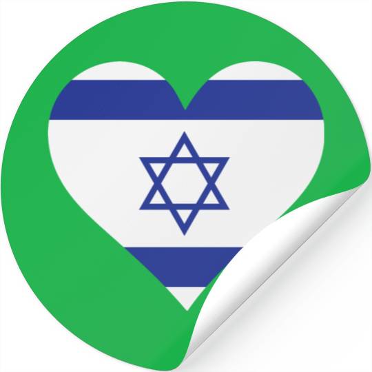 A Heart For Israel Stickers