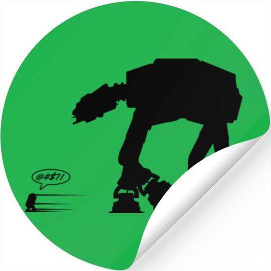 R2D2 vs AT-AT Stickers