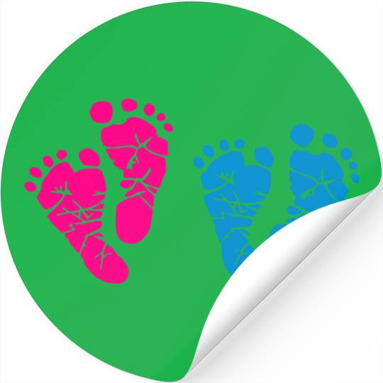 Twin Baby Feet - Pregnancy - Maternity - Mom to be Stickers