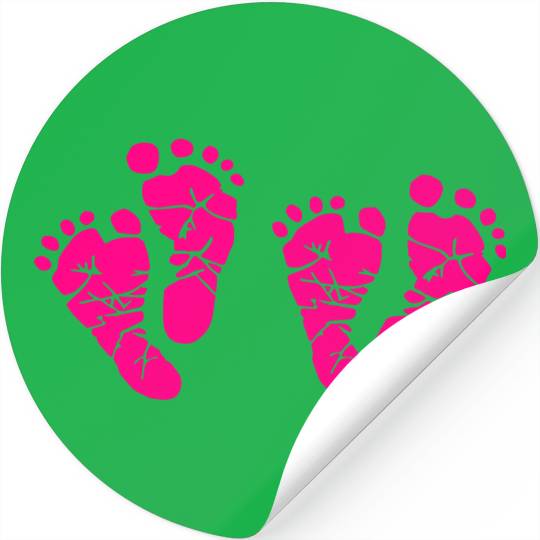 Twin Baby Feet - Pregnancy - Maternity - Mom to be Stickers