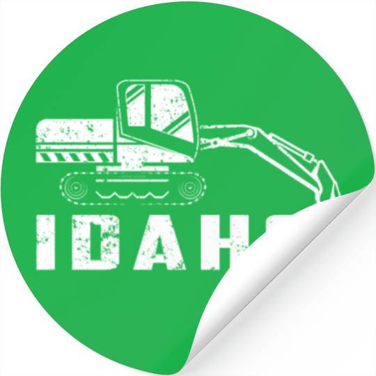 Huge Backhoe Toy Idaho Backhoe Stickers