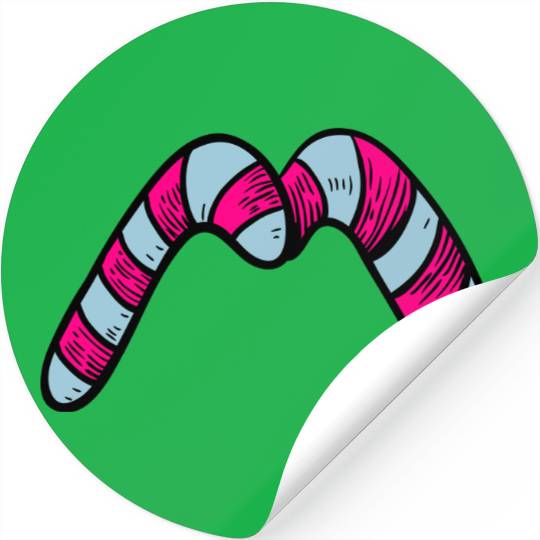 Candy canes "M" Stickers