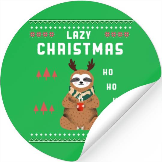 (Gift) Lazy Christmas Ho Ho Ho Stickers