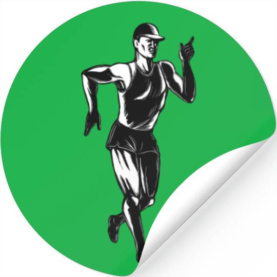Race Walking Side Stickers