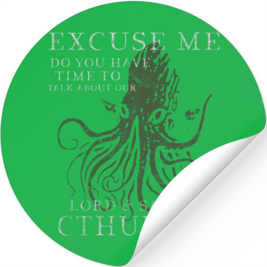 Lord & Savior Cthulhu Funny Lovecraft Vintage Stickers