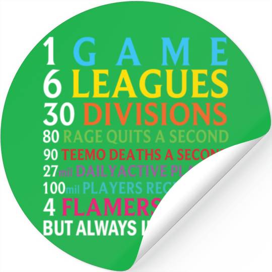 League of Legends troll rage quit and flamers Stickers