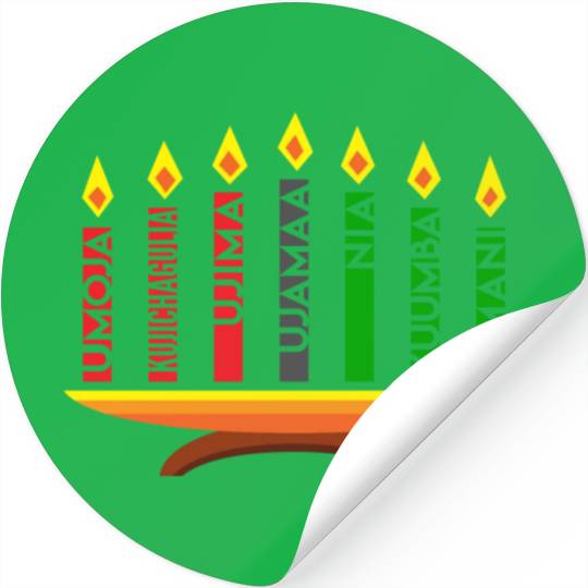 Kwanzaa Holiday Candles Stickers
