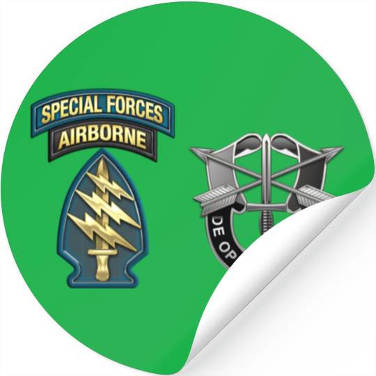 U S Army Special Forces Green Berets SSI DUI Stickers