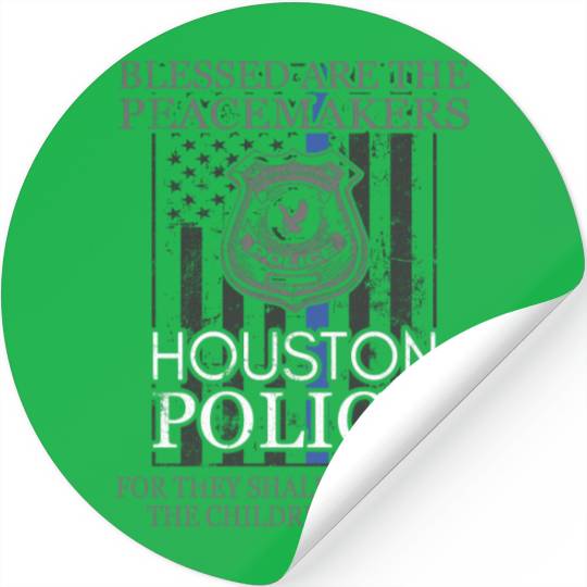 Houston Police Support Saint Michael Police Officer Prayer Stickers