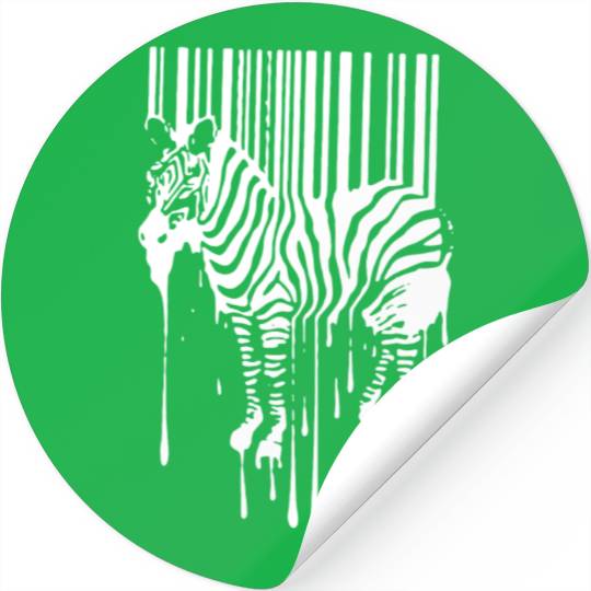 Banksy Street Art Zebra Bar Code Stickers