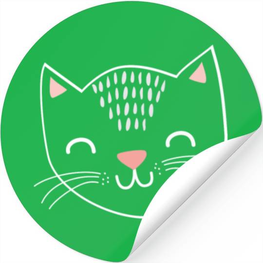 cat face cute gift love cuddle pet relax animal Stickers