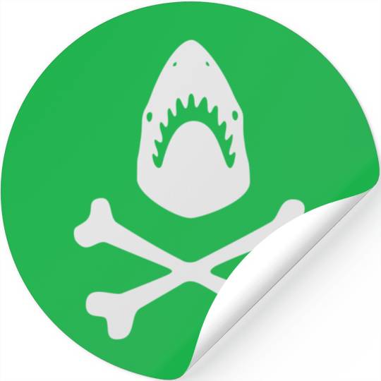 Shark crossbones Stickers