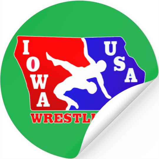 Iowa Team USA Wrestling Stickers